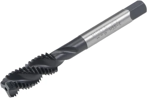Miniatura 9 de uxcell M8 x 1,25 espiral flauta roscada, máquina métrica roscado HSS nitruración revestido, vástago redondo con extremo cuadrado, tolerancia H2