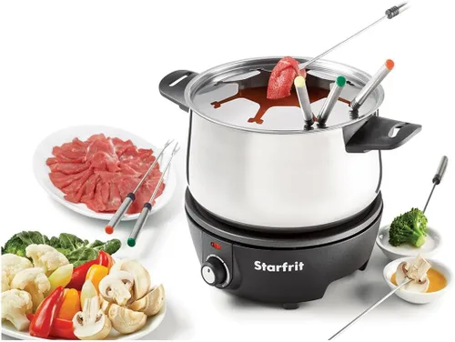 Miniatura 2 de Starfrit Juego de fondue eléctrica de 12 piezas, 3 L, cable magnético de liberación rápida, 1500 W, perfecto para queso y chocolate