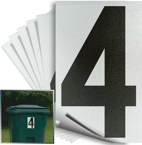 Miniatura 34 de iSYFIX Calcomanías de vinilo negro número 0 (Zero) – Paquete de 6 calcomanías de 1.5 pulgadas – Calcomanías de alta calidad, fondo reflectante