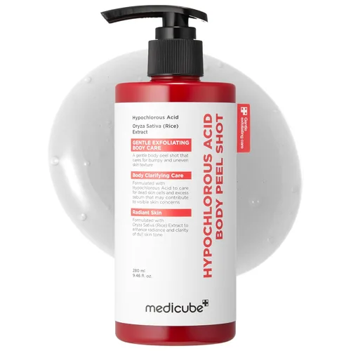 medicube Body Peel Shot con ácido hipocloroso | Suero exfoliante corporal suave para células muertas de la piel, parches ásperos y textura desigual