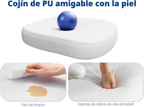Miniatura 7 de TRALT Silla ergonómica de oficina, silla de escritorio con soporte lumbar ajustable, silla de computadora cómoda de malla con reposabrazos Blanco