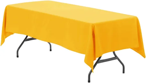 Miniatura 24 de Your Chair Covers - Mantel rectangular de poliéster de 90 x 132 pulgadas, color morado, mantel de boda sin costuras de alta calidad para mesas