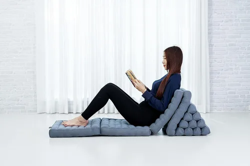 Miniatura 3 de Leewadee Cómodo Colchón Japonés de Suelo - Cama de Suelo Tailandesa con Cojín Triangular - Colchón Futón - Tapete de Masaje Tailandés XL Extra Cl13