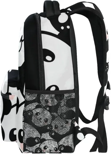 Miniatura 4 de ATTX Linda mochila con diseño de panda para niños y niñas, Negro -, Moderno