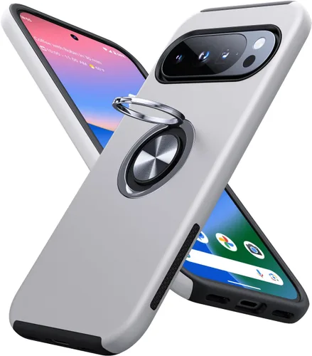 Miniatura 21 de JAME Funda para Google Pixel 7 Pro, Funda de Ajuste Delgado para Pixel 7 Pro con Soporte de Anillo Kickstand
