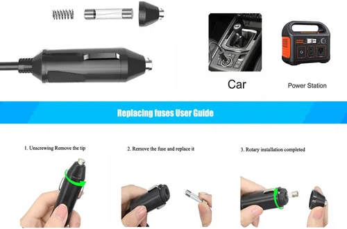 Miniatura 2 de UpBright Adaptador de CC para coche compatible con Brother LB3692-003 PA-CD-600WR PocketJet 7 6 3 Plus PJ722 PJ723 PJ762 PJ762 PJ622 PJ623 PJ662