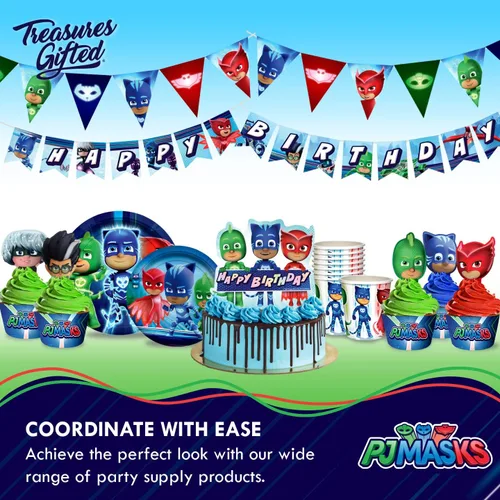 Miniatura 6 de Treasures Gifted Decoraciones de fiesta de PJ Masks con licencia oficial, vasos de papel de 9 onzas, 24 unidades, suministros de fiesta