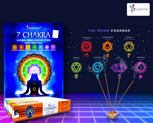 Miniatura 4 de Juego de regalo de varillas de incienso Chakra 140 varillas de incienso para aromaterapia, yoga y relajación 7 aromas únicos de alineación