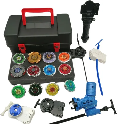 Miniatura 8 de Battle Top Game Metal Fusion 4D Series Spinning Top Set 12 Giroscopios 5 lanzadores con caja de almacenamiento, regalo para niños