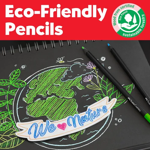 Miniatura 8 de Faber-Castell Edición Negra Lápices de Colores para Tonos de Piel: 12 Unidades, Madera Negra y Mina Super Suave, Juego de Lápices