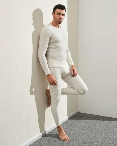 Miniatura 4 de LAPASA Men's Thermal Underwear Set Cotton Waffle Top Long Sleeve Long Johns Base Layer Shirt & Bottom Cold Weather M60