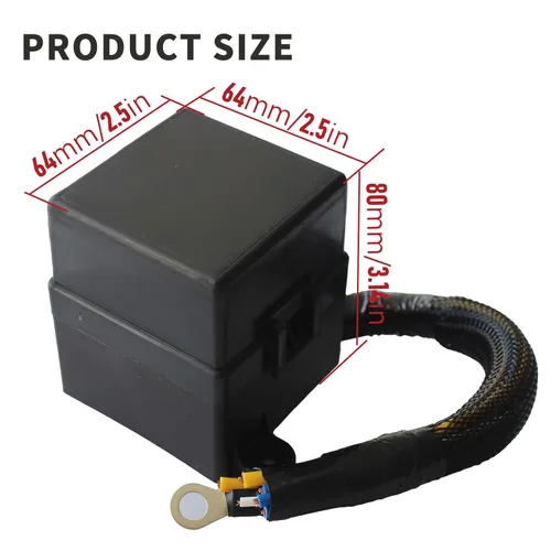 Miniatura 5 de Caja de relés de fusibles precableada, 2 ranuras de relé de 4 pines de 80 A y 6 portafusibles ATC/ATO, bloque de fusibles de relé impermeable