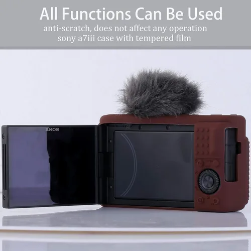 Miniatura 3 de Pocoukate Funda para cámara Sony ZV-1, ZV1, funda para cámara digital, antiarañazos, ajuste delgado, suave, con protector de pantalla para Sony ZV-1