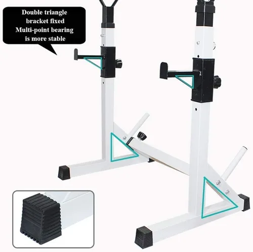 Miniatura 3 de Estante de prensa de banco ajustable multifunción para levantamiento de pesas Fitness Estante ajustable para sentadillas, estación de inmersión