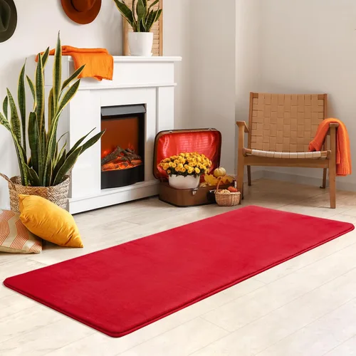 Miniatura 15 de Softlife Alfombra verde de 2 x 6 pies para dormitorio, sala de estar, lavable, suave, esponjosa, alfombra de pasillo antideslizante, alfombra