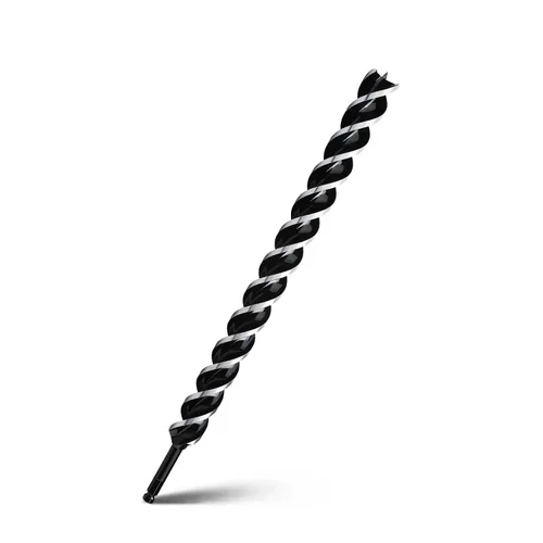 Miniatura 28 de Broca de taladro de barrena de 1-1/2" x 6" para madera, vástago hexagonal de tres estrías, broca de barrena larga para madera blanda y dura, tocón