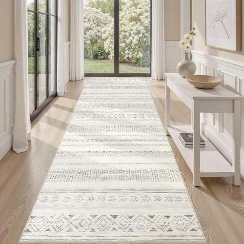 Miniatura 60 de Alfombra grande para sala de estar de 5 x 7: Alfombras marroquíes bohemias, suaves, lavables a máquina, para dormitorio, debajo de la mesa