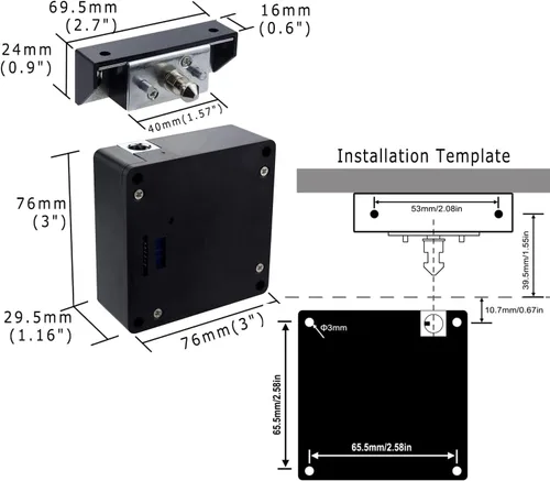 Miniatura 5 de Cerradura electrónica RFID para gabinete, cerraduras de cajón NFC inteligentes, cerradura de tarjeta oculta para muebles de madera para gabinetes
