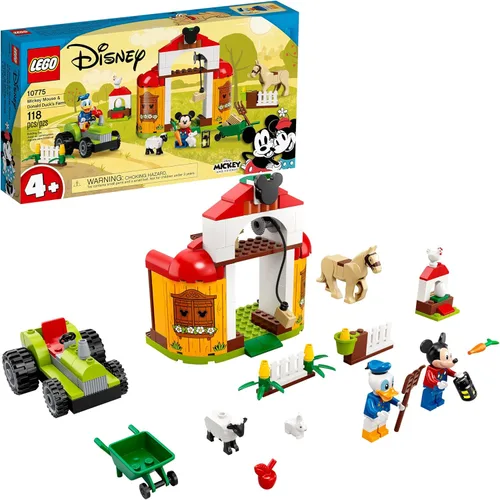 LEGO Disney Mickey and Friends Mickey Mouse & Donald Duck's Farm 10775 Kit de construcción; un juego creativo para niños; nuevo 2021 (118 piezas)