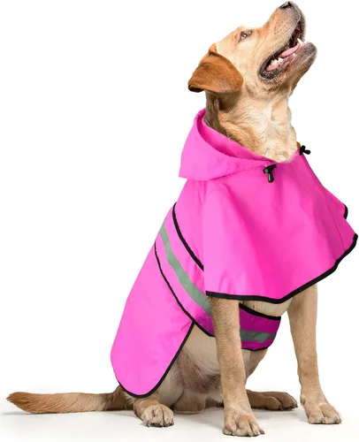 Miniatura 2 de Impermeables para Perros - Impermeables con Capucha para Perros, Chaqueta de Lluvia Reflectante Ajustable para Perros, Chaqueta de Lluvia Resistente