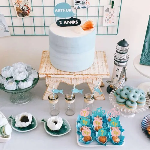 Miniatura 7 de Paquete de 24 adornos para cupcakes de calabaza para niños o niñas, con purpurina para revelación de género, calabaza, pies de bebé, para baby