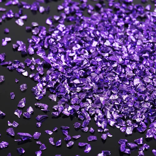 Miniatura 11 de Chips de vidrio triturado irregulares, 3.53 onzas de piedras metálicas gruesas con purpurina para arte de uñas, relleno de molde de resina