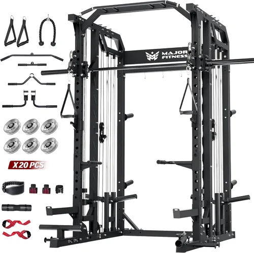 Major Fitness Drone2 Advanced Training Smith Machines– Máquinas Smith de entrenamiento avanzado todo en uno para gimnasio en casa con juego de