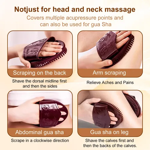 Miniatura 4 de Meridian Brush Massage, 2 cepillos de masaje para masaje de spa de cuerpo completo, relajación, meridiano de acupresión, masaje del cuero cabelludo