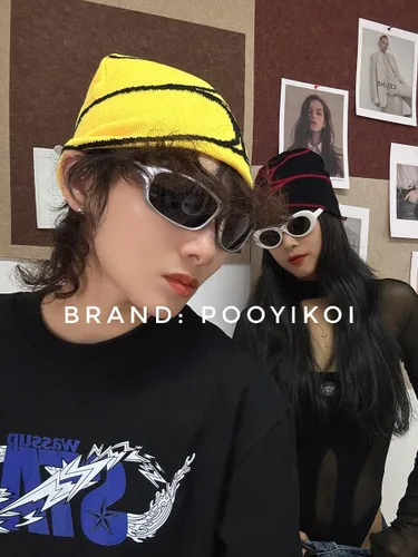 Miniatura 5 de Pooyikoi Gorro de invierno para mujer, gorro cálido para hombre, estilo casual, diseño de araña, estilo gótico, Y2K, gorro de punto acrílico