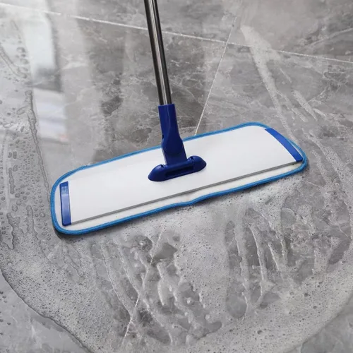 Miniatura 9 de Mopa profesional de microfibra de 45,7 cm para limpieza de pisos, fregona plana con mango de acero inoxidable, 4 almohadillas lavables reutilizables