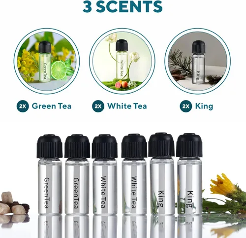 Miniatura 3 de MYZI Difusor de ambientador de coche, difusor sin agua, difusor de aceite esencial para automóvil con 6 aromas de repuesto, difusor de aire