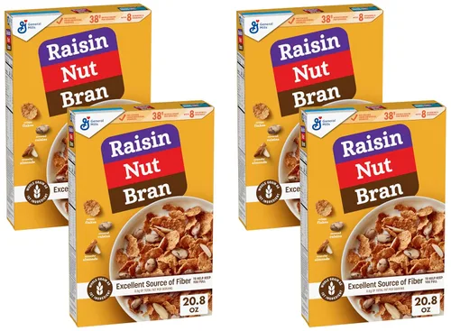 Miniatura 7 de Cereal de pasas y nueces, cereal alto en fibra, hecho con grano entero, 20.8 oz