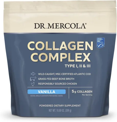Miniatura 7 de Dr. Mercola Polvo complejo de colágeno – Apoya la elasticidad de la piel y la salud de los tejidos – Múltiples fuentes de colágeno tipos I, II y III