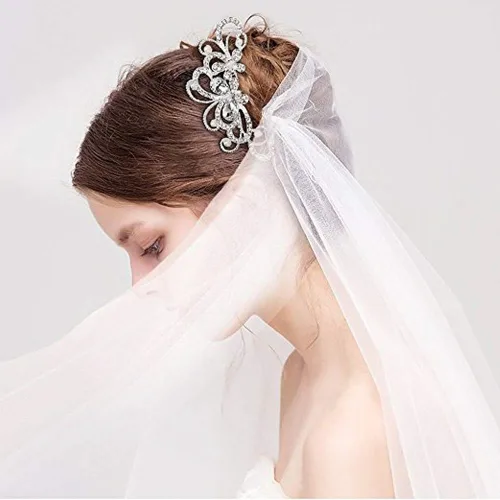 Miniatura 2 de inSowni Paquete de 32 peines laterales plateados para el cabello de boda, en forma de U y torsión, accesorios para novias, perlas de diamantes