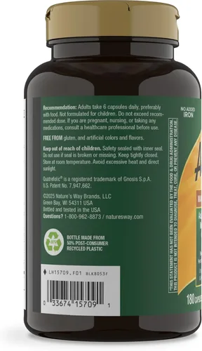 Miniatura 10 de Nature's Way ¡Alive! Max6 Potency - Multivitamínico completo para adultos, vitaminas antioxidantes de alta potencia, vitaminas A, C, E y B, metilo