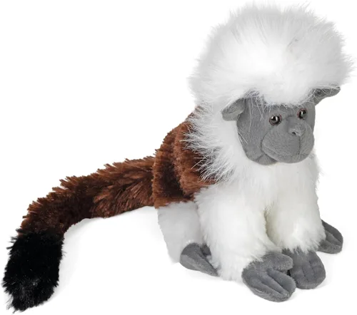 Wild Republic Peluche de Tamarin de algodón con parte superior, juguete de peluche, regalos para niños, abrazos, 8 pulgadas