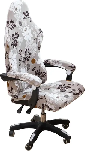 Miniatura 18 de FORCHEER Funda para silla de juegos con fundas para reposabrazos, estilo bohemio, 4 piezas, elásticas, para silla de computadora, juego de fundas