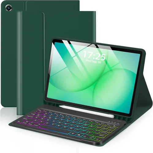Miniatura 16 de Funda EAMPANG con teclado ratón para Samsung Galaxy Tab A9 Plus de 11 pulgadas (SM-X210/X215/X216/X218), teclado magnético desmontable USB-C