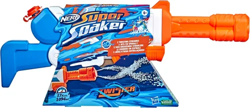Miniatura 2 de Nerf Super Soaker Twister Water Blaster, 2 corrientes de agua giratorias, bomba al fuego, diversión de chorro de agua al aire libre para niños