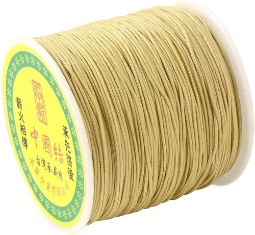 Miniatura 58 de Cordón de nailon trenzado de 150 yardas, cuerda roja de 0.020 in para pulsera, hilo de cuentas de nailon para collar Kumihimo, joyas, borlas