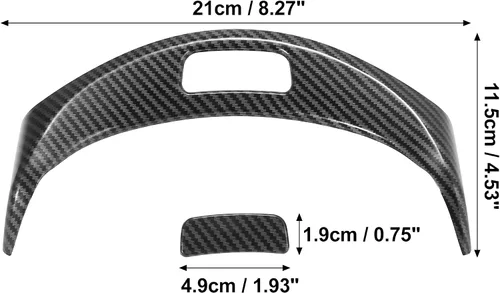 Miniatura 4 de X AUTOHAUX Cubierta de interruptor de botón de consola central interior con patrón de fibra de carbono para Mercedes Benz Clase C W205 GLC Class