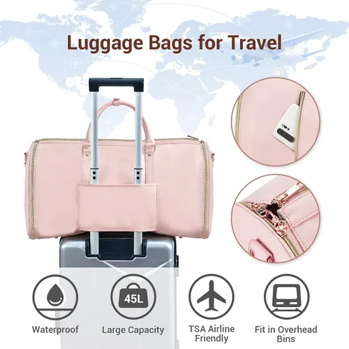 Miniatura 7 de Bolsas de ropa para viajes para mujer, Rosado, Lindo
