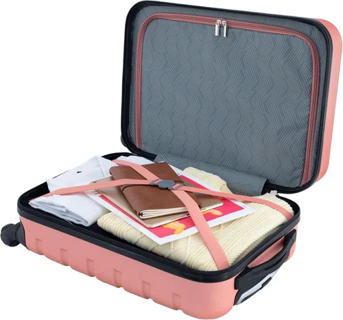 Miniatura 5 de Travelers Club Harper Luggage, oro rosa, equipaje de mano de 20 pulgadas