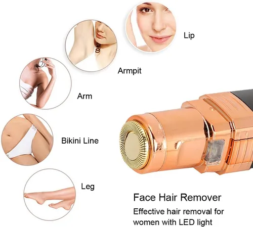 Miniatura 2 de Máquina de depilación, compacta y bonita, forma de lápiz labial, mini removedor eléctrico de vello facial y corporal para mujeres (negro)