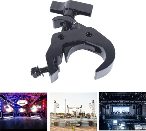 Miniatura 3 de Paquete de 8 abrazaderas de iluminación de escenario, braguero de luz de DJ resistente para carga de 1.575-2.047 in, 330 libras, abrazadera