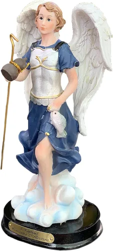 Miniatura 2 de Arcángel Rafael Santo Figura de decoración religiosa estatua de 8 pulgadas de alto