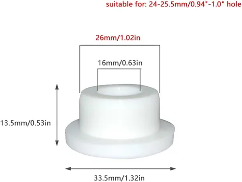 Miniatura 3 de Paquete de 5 cubiertas de chorro para bañera de hidromasaje de 0.591 in, 3/5 pulgadas, tapones de silicona para tapones de tapón de silicona