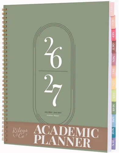 Miniatura 22 de Rileys - Agenda académica 2025-2026, agenda diaria, semanal y mensual, julio de 2025 a junio de 2026, páginas de notas para estudiantes