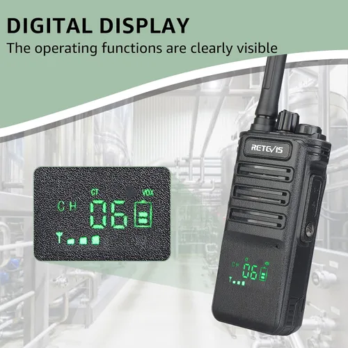 Miniatura 5 de Retevis RB89 Radio de 2 vías de largo alcance, Walkie Talkie de alta resistencia, inalámbrico, alta potencia, 700,000 pies cuadrados/50 pisos