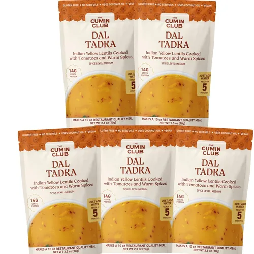 Miniatura 10 de The Cumin Club Dal Makhani (lentejas negras), comida india lista para comer, paquete de curry instantáneo, cocción rápida y fácil para comidas